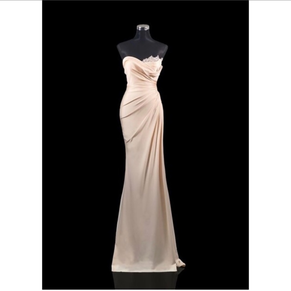 Brand new Portia and Scarlett champagne gown(size 2)